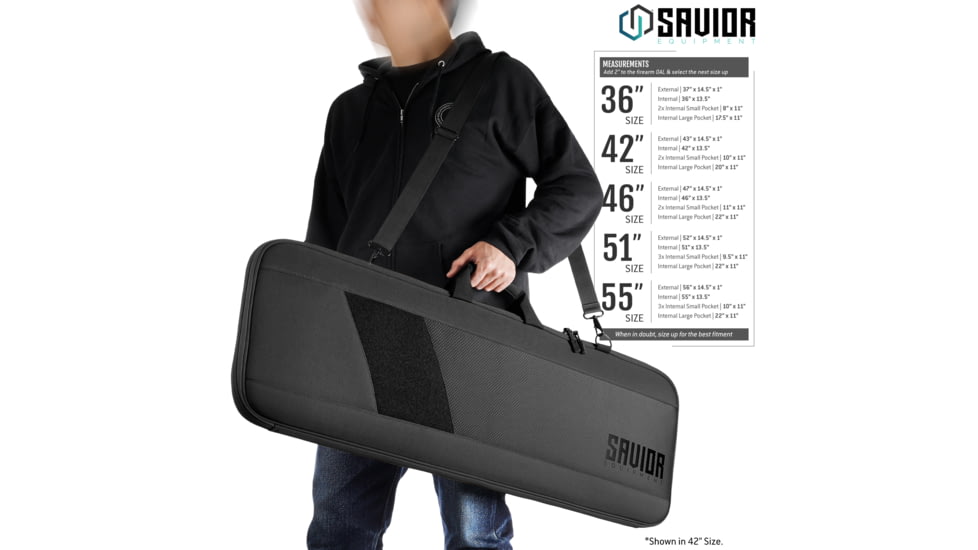 Savior Equipment Specialist 36in Single Rifle Case, Black, 36 x 14.5 x 1, RB-SG36-WS-BK