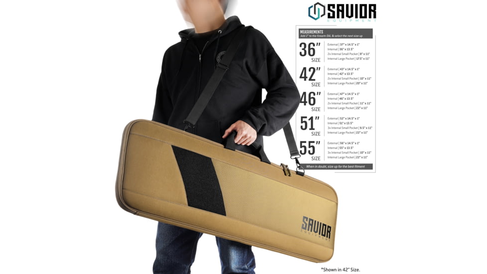 Savior Equipment Specialist 36in Single Rifle Case, Dark FDE, 36 x 14.5 x 1, RB-SG36-WS-TN