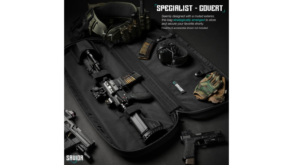 Savior Equipment Specialist Covert Single Rifle Case, 30in, Black, RB-SGSPORT30-WS-BK