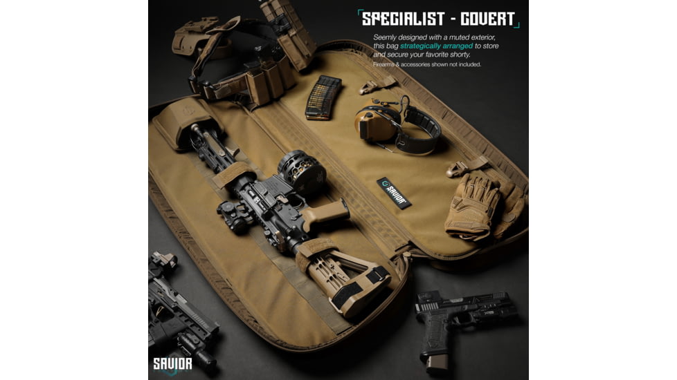 Savior Equipment Specialist Covert Single Rifle Case, 34in, Dark FDE, RB-SGSPORT34-WS-TN