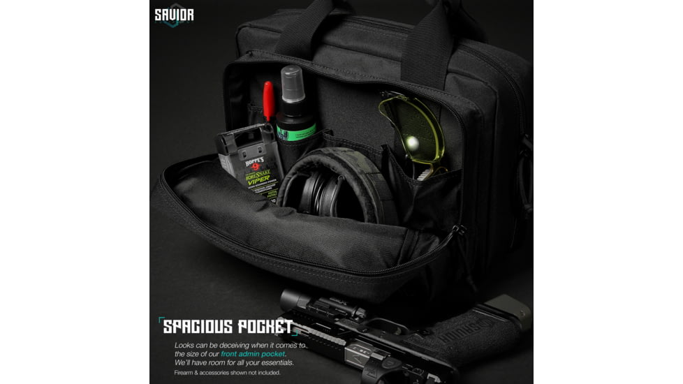 Savior Equipment Specialist Double Pistol Case, Black, HC-DGSPORT-WS-BK