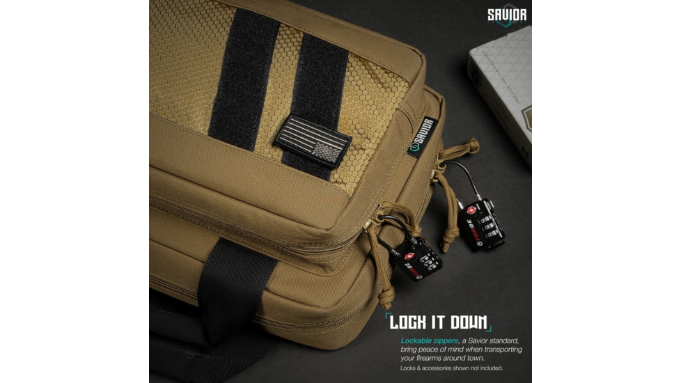 Savior Equipment Specialist Double Pistol Case, Dark FDE, HC-DGSPORT-WS-TN