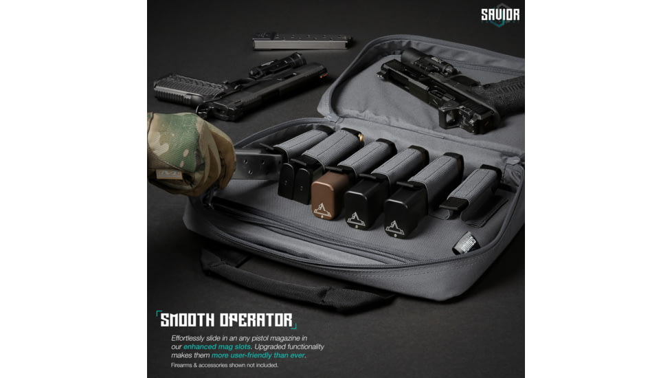 Savior Equipment Specialist Double Pistol Case, Gray, HC-DGSPORT-WS-GS