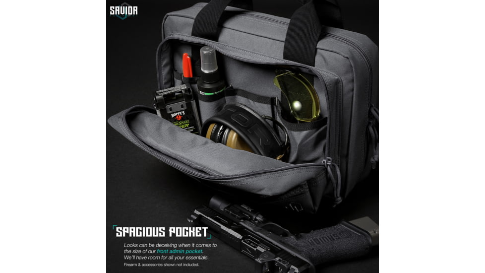 Savior Equipment Specialist Double Pistol Case, Gray, HC-DGSPORT-WS-GS
