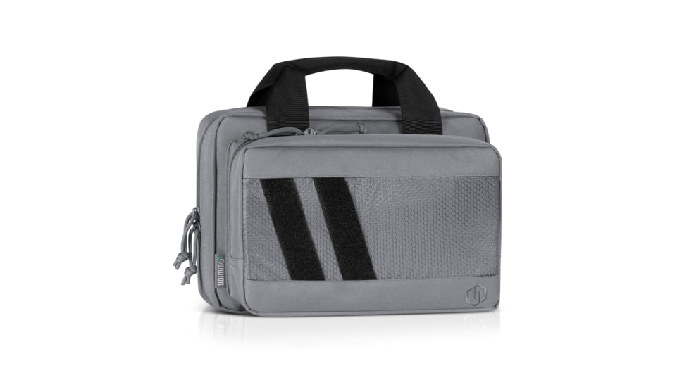 Savior Equipment Specialist Double Pistol Case, Grey, 12.5in L x 8.5in H x 2.5in W, HC-DGSPORT-WS-GS