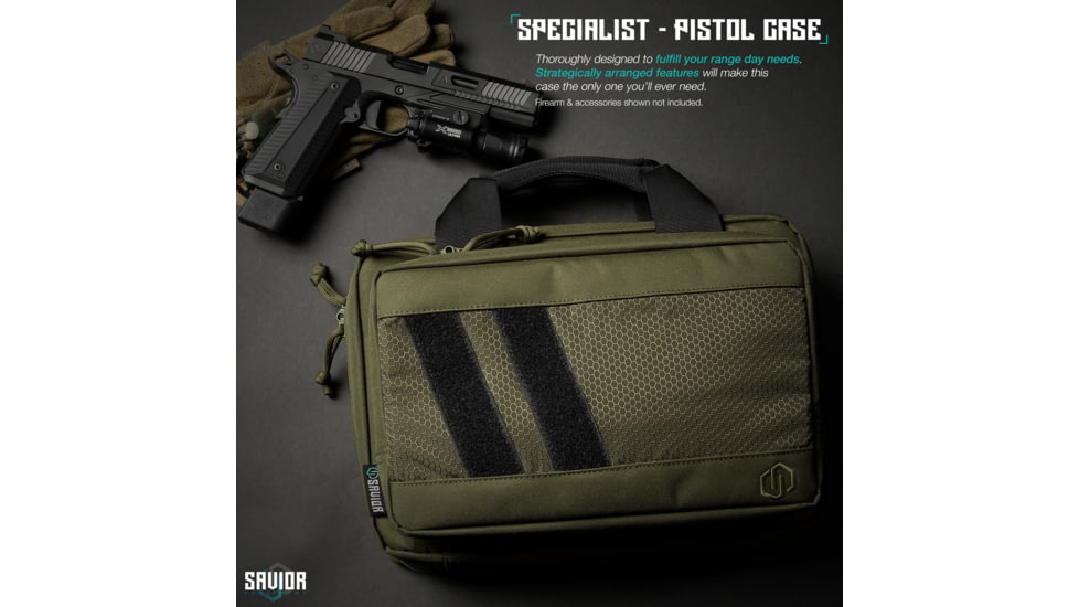 Savior Equipment Specialist Double Pistol Case, OD Green, HC-DGSPORT-WS-OG