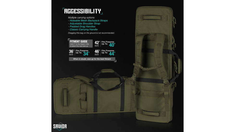 Savior Equipment Specialist Double Rifle Case, 36in, OD Green, RB-3613DG-WS-OG
