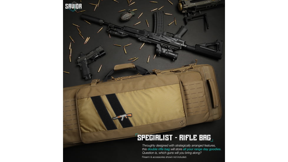Savior Equipment Specialist Double Rifle Case, 42in, Dark FDE, RB-4213DG-WS-TN