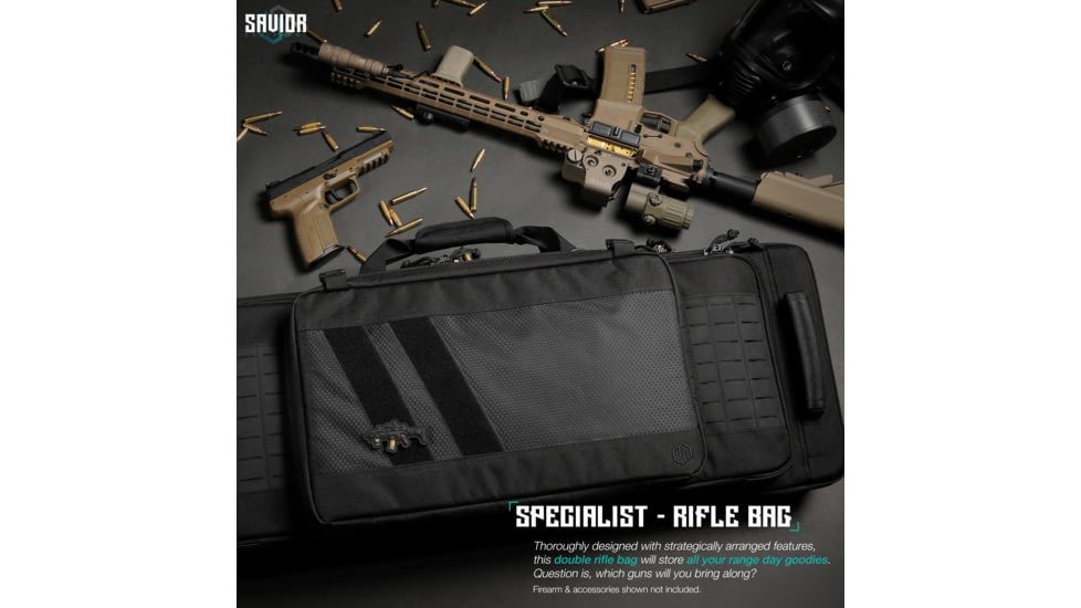 Savior Equipment Specialist Double Rifle Case, 46in, Black, RB-4613DG-WS-BK