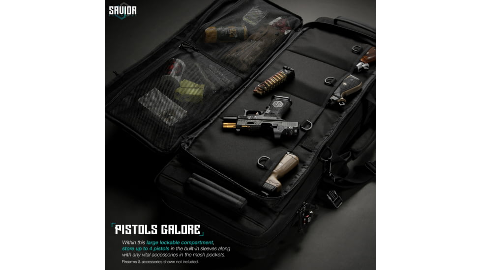 Savior Equipment Specialist Double Rifle Case, 46in, Black, RB-4613DG-WS-BK