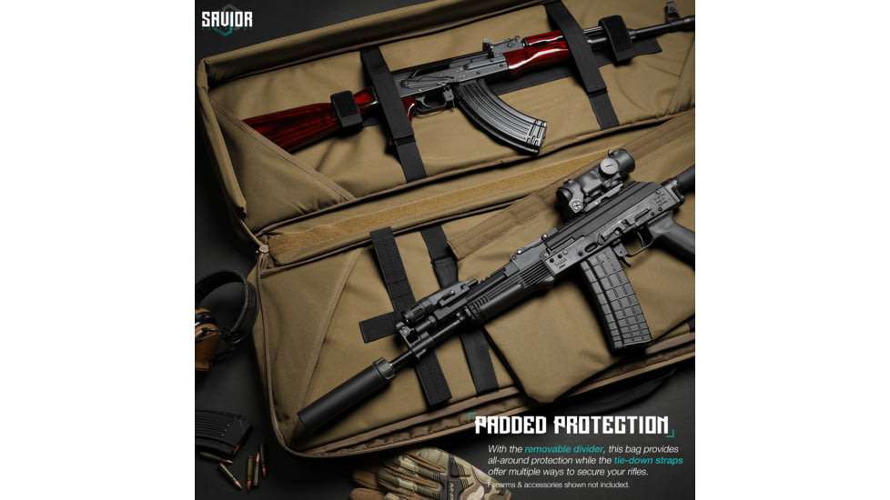 Savior Equipment Specialist Double Rifle Case, 46in, Dark FDE, RB-4613DG-WS-TN