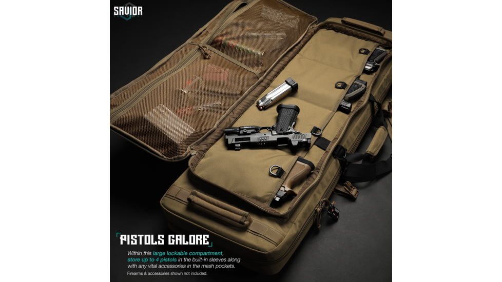 Savior Equipment Specialist Double Rifle Case, 46in, Dark FDE, RB-4613DG-WS-TN