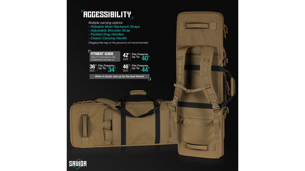 Savior Equipment Specialist Double Rifle Case, 46in, Dark FDE, RB-4613DG-WS-TN