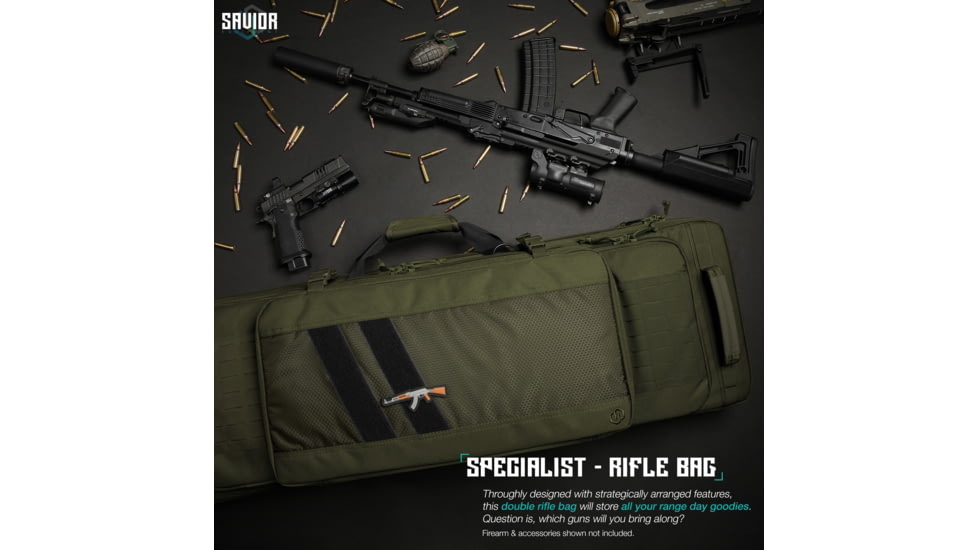 Savior Equipment Specialist Double Rifle Case, 46in, OD Green, RB-4613DG-WS-OG