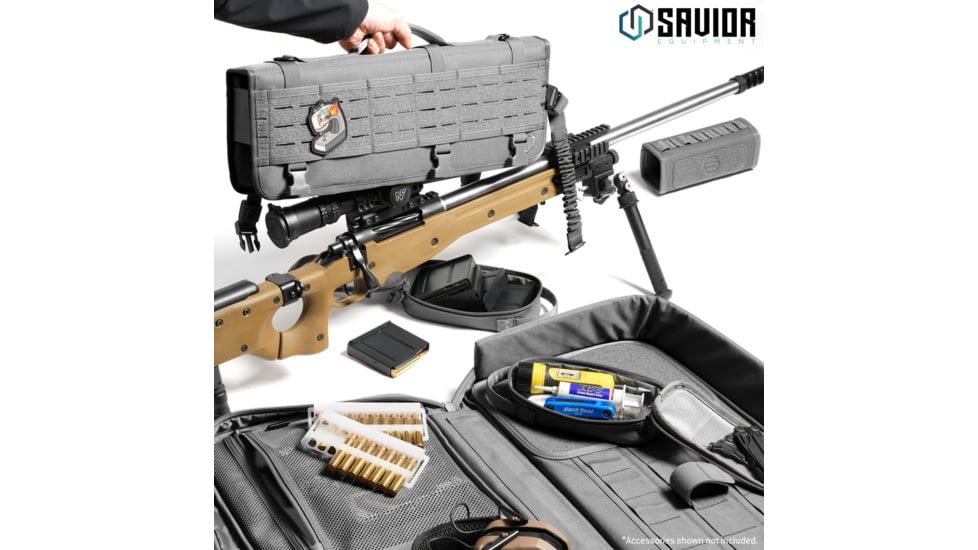 Savior Equipment Specialist LRP Single Rifle Case, 50.5in, Gray, 51 L x 12.5 H x 3.5 W, RB-SG51-LRP-WS-GS