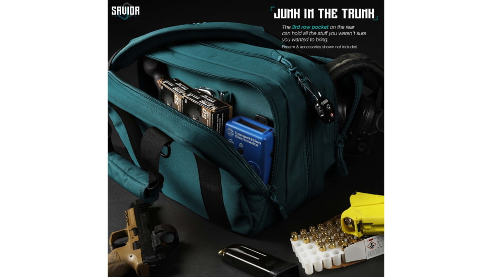 Savior Equipment Specialist Pistol Mni Range Bag, Savior Teal, 13in L x 9in H x 8in W, RA-DGSPWS-MINI-TE