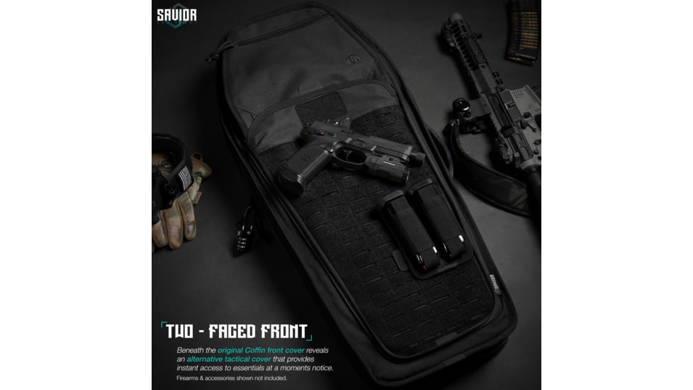 Savior Equipment T.G.B Coffin Covert Single Rifle Case, 30in, Black, RB-COVERT30-SS-BK
