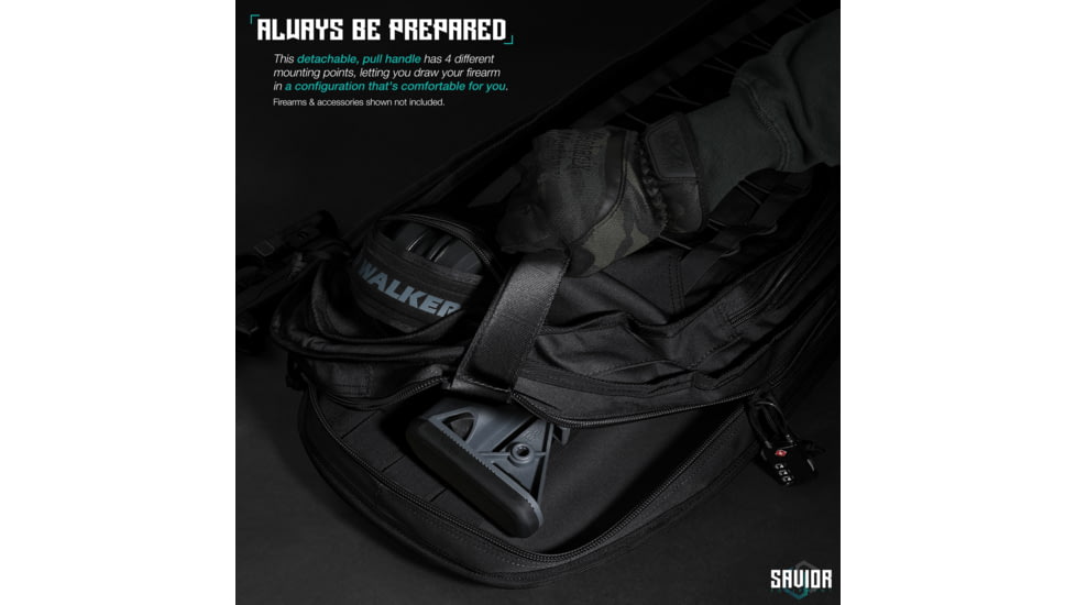 Savior Equipment T.G.B Coffin Covert Single Rifle Case, 30in, Black, RB-COVERT30-SS-BK