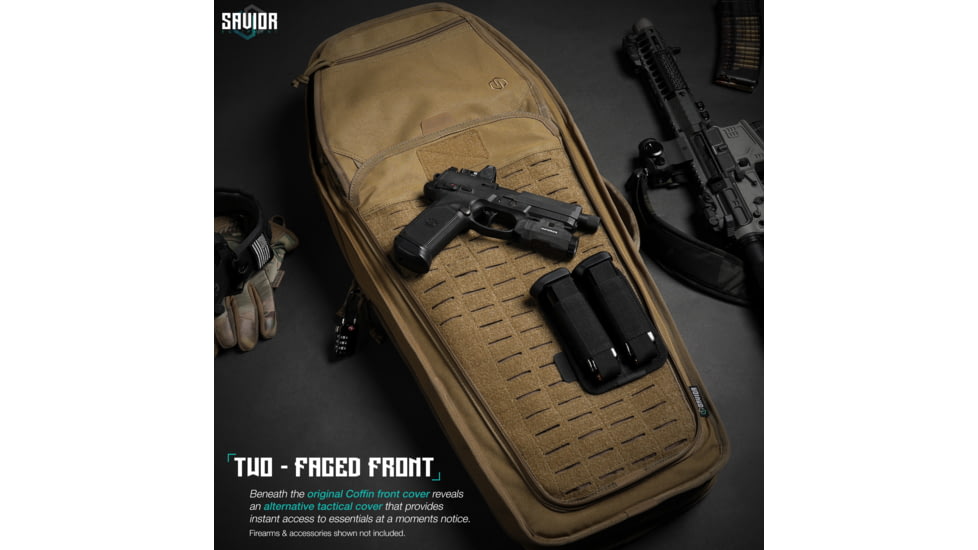 Savior Equipment T.G.B Coffin Covert Single Rifle Case, 34in, Dark FDE, RB-COVERT34-SS-TN