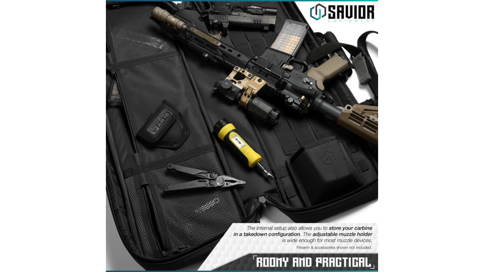 Savior Equipment Urban Carbine Single Rifle Case, Black, RB-309SG-ARTD-V1-BK