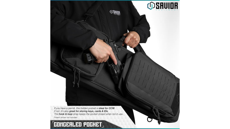 Savior Equipment Urban Carbine Single Rifle Case, Black, 30in L x 9in H x 3.5in D, RB-309SG-ARTD-V1-BK