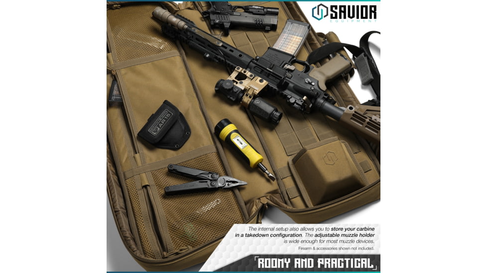 Savior Equipment Urban Carbine Single Rifle Case, Dark FDE, RB-309SG-ARTD-V1-TN