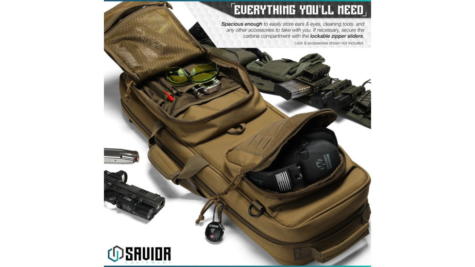 Savior Equipment Urban Carbine Single Rifle Case, Dark FDE, RB-309SG-ARTD-V1-TN