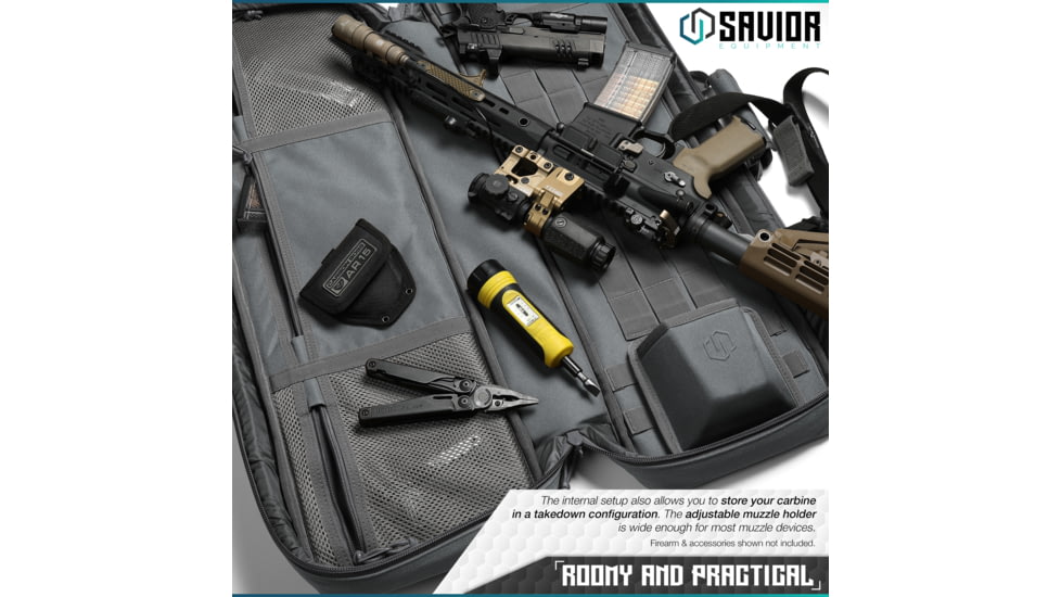 Savior Equipment Urban Carbine Single Rifle Case, Gray, RB-309SG-ARTD-V1-GS