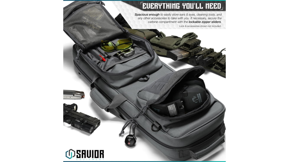 Savior Equipment Urban Carbine Single Rifle Case, Gray, RB-309SG-ARTD-V1-GS