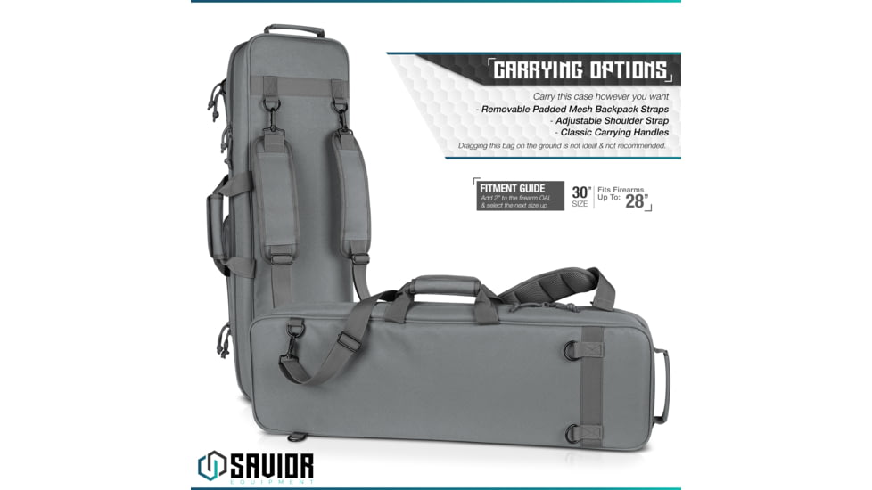 Savior Equipment Urban Carbine Single Rifle Case, Gray, RB-309SG-ARTD-V1-GS
