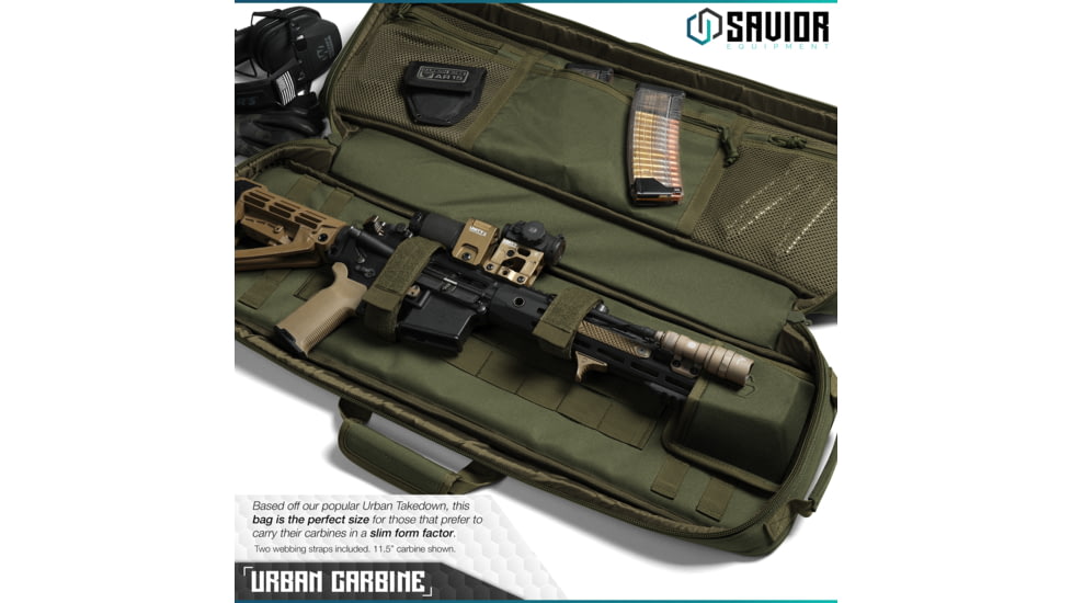 Savior Equipment Urban Carbine Single Rifle Case, OD Green, RB-309SG-ARTD-V1-OG