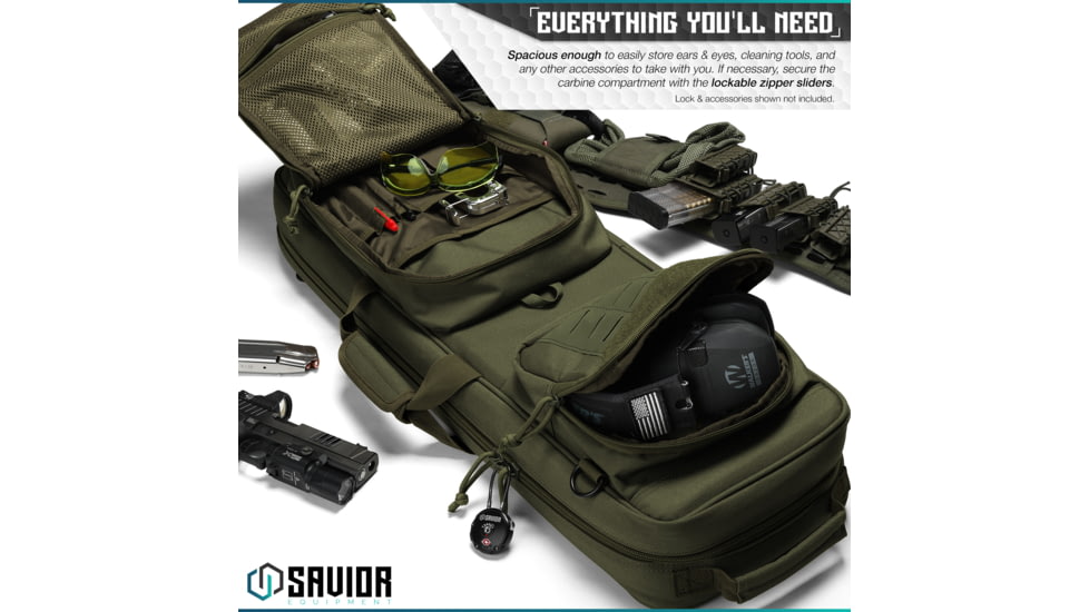 Savior Equipment Urban Carbine Single Rifle Case, OD Green, RB-309SG-ARTD-V1-OG