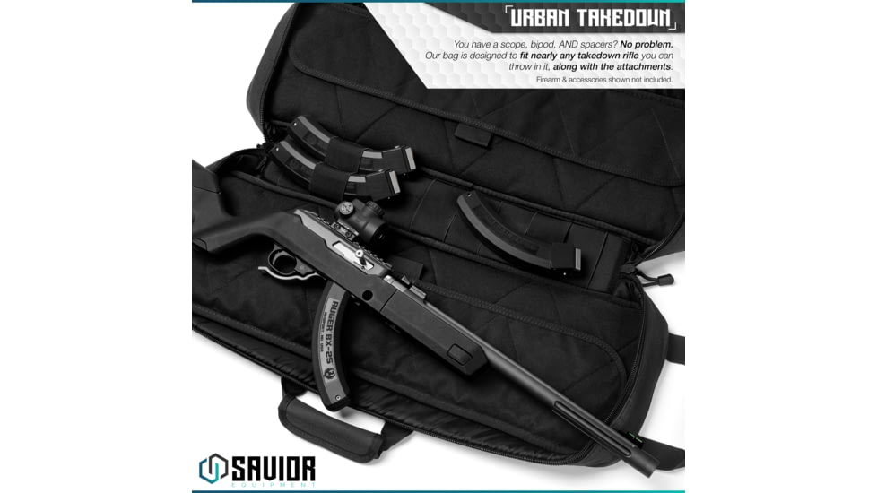 Savior Equipment Urban Takedown Single Rifle Case, Black, RB-259SG-TD-V1-BK
