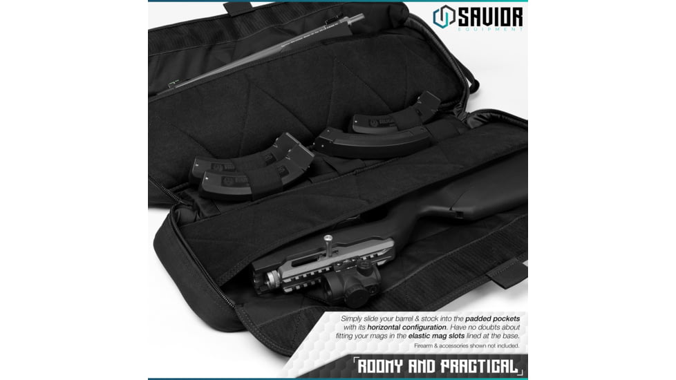 Savior Equipment Urban Takedown Single Rifle Case, Black, RB-259SG-TD-V1-BK