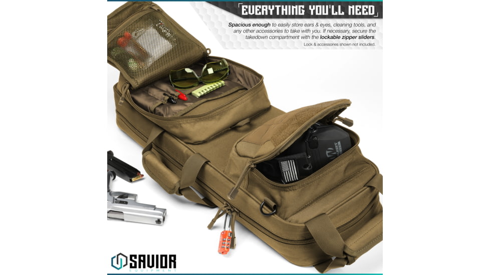 Savior Equipment Urban Takedown Single Rifle Case, Dark FDE, RB-259SG-TD-V1-TN