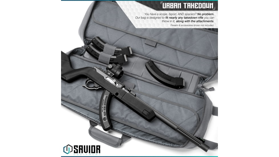 Savior Equipment Urban Takedown Single Rifle Case, Gray, RB-259SG-TD-V1-GS