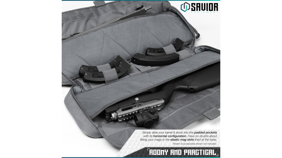 Savior Equipment Urban Takedown Single Rifle Case, Gray, RB-259SG-TD-V1-GS