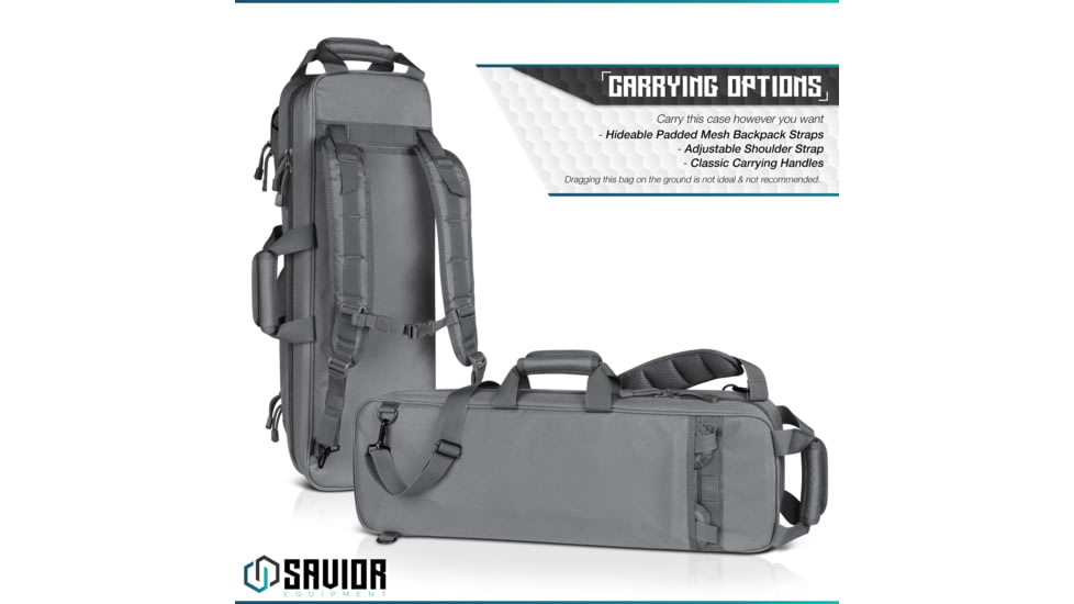 Savior Equipment Urban Takedown Single Rifle Case, Gray, RB-259SG-TD-V1-GS
