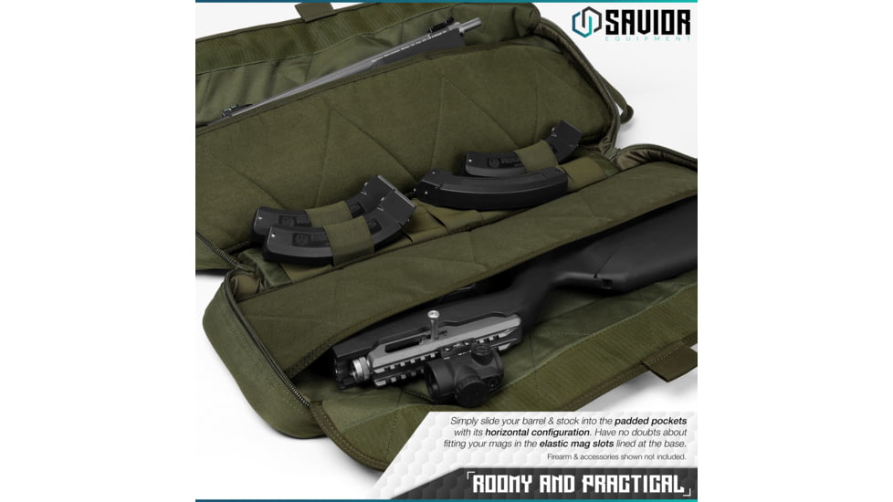 Savior Equipment Urban Takedown Single Rifle Case, OD Green, RB-259SG-TD-V1-OG