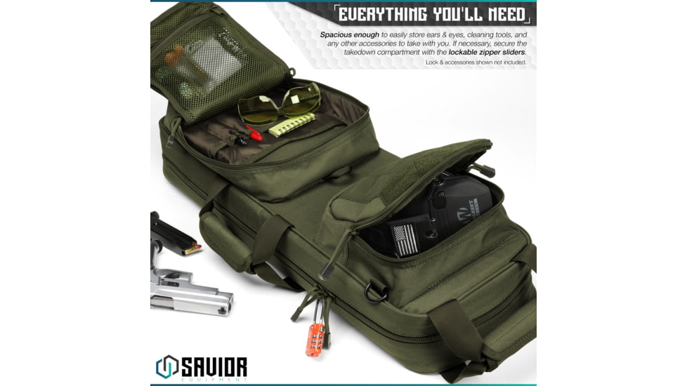 Savior Equipment Urban Takedown Single Rifle Case, OD Green, RB-259SG-TD-V1-OG