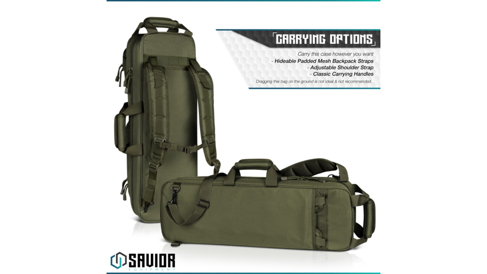 Savior Equipment Urban Takedown Single Rifle Case, OD Green, RB-259SG-TD-V1-OG