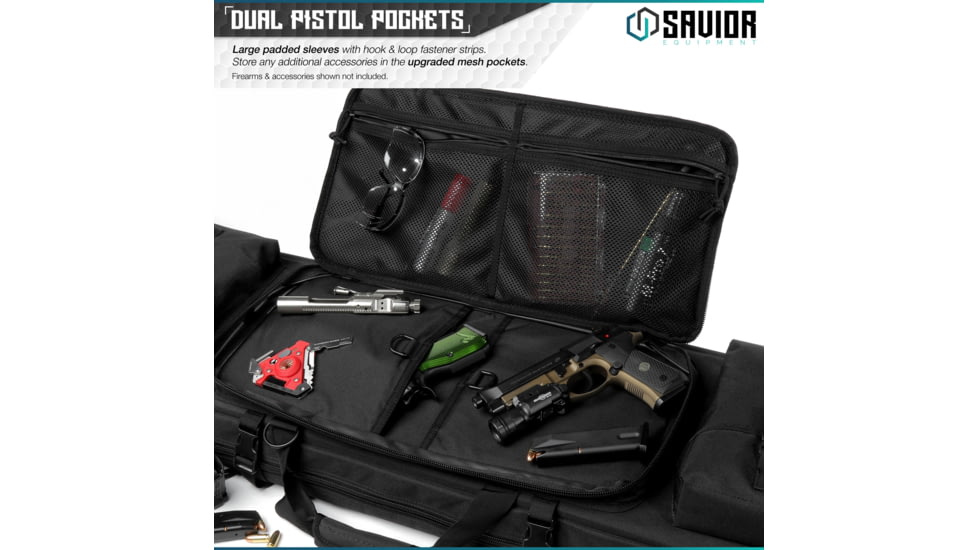 Savior Equipment Urban Warfare Double Rifle Case, 36in, Black, RB-3612DG-VER2-BK