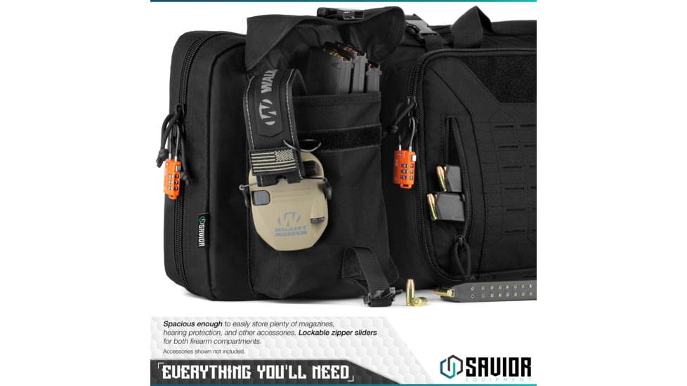 Savior Equipment Urban Warfare Double Rifle Case, 36in, Black, RB-3612DG-VER2-BK