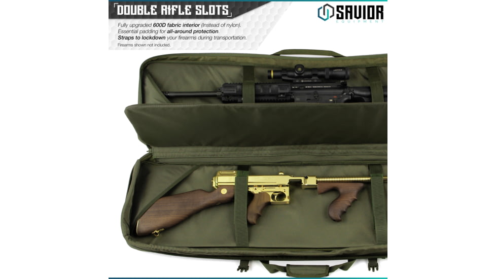 Savior Equipment Urban Warfare Double Rifle Case, 36in, OD Green, RB-3612DG-VER2-OG