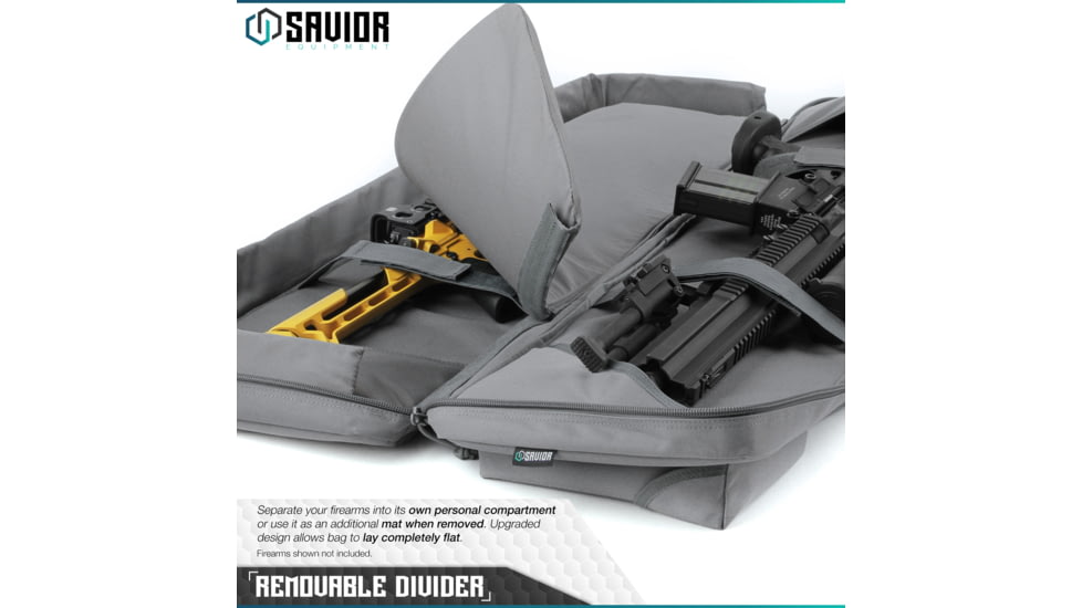 Savior Equipment Urban Warfare Double Rifle Case, 42in, Gray, RB-4212DG-VER2-GS