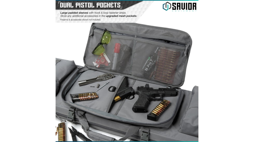 Savior Equipment Urban Warfare Double Rifle Case, 42in, Gray, RB-4212DG-VER2-GS