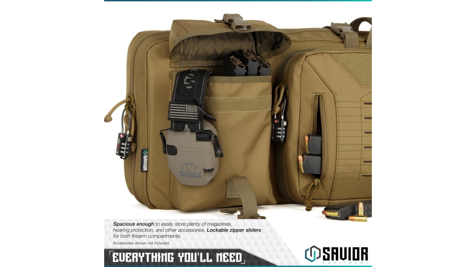 Savior Equipment Urban Warfare Double Rifle Case, 51in, Dark FDE, RB-5112DG-VER2-TN