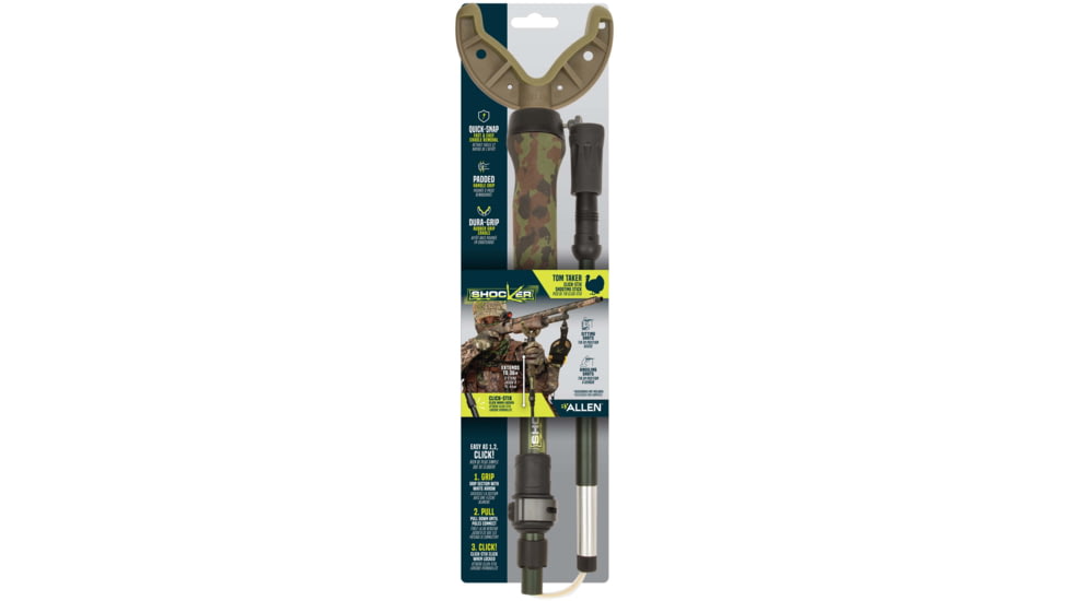 Shocker Tom Taker Click-Stix Shooting Stick, Green/Camo, 36 in, 21927