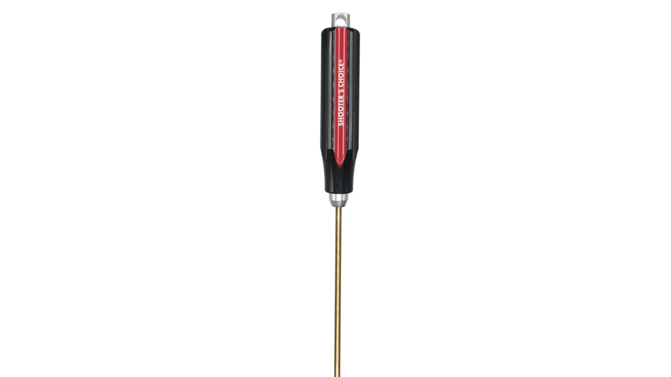 Shooter's Choice Gun Cleaning Brass Rod, .22 Cal, Black/Red, 36in, SHF-SROD-22B