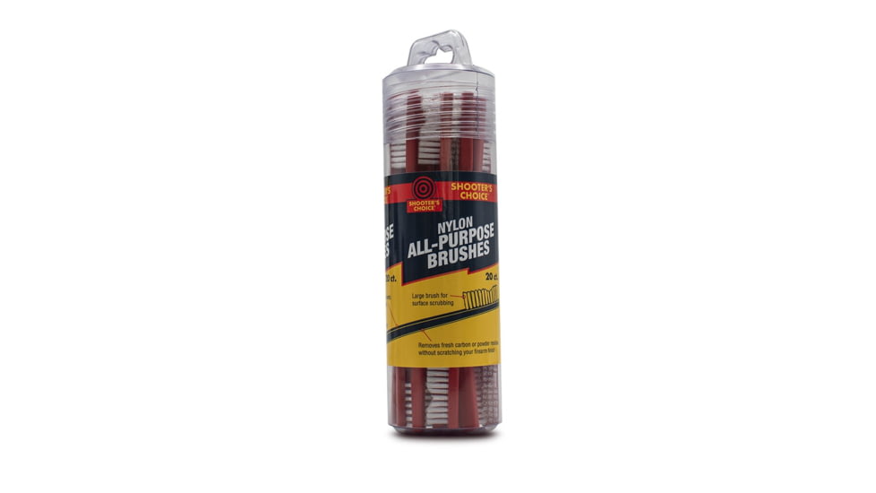 Shooter's Choice Nylon All Purpose Receiver Brushes 20 Pack, Red, SHF-316R-20